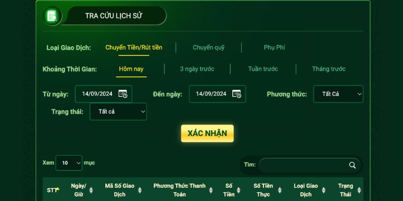 Kiểm tra lại lịch sử để biết mình đã thực hiện thành công hay chưa